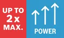 2x potencia máxima.