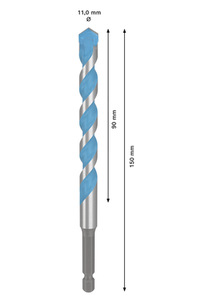 Broca multiconstrucción Bosch EXPERT HEX-9 11x150 mm.
