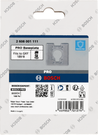 Placa base Bosch PRO cuadrada 7 x 96 x 96 mm.
