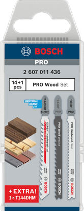 Juego de herramientas para madera Bosch PRO, 15 piezas.