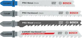 Bosch PRO - Juego de 15 hojas de sierra de calar para madera y metal.
