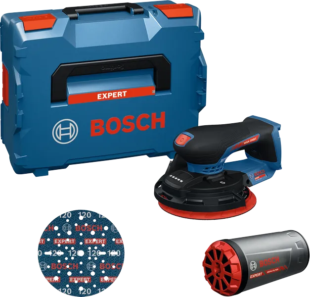 Kit de lijadora orbital inalámbrica Bosch EXEX18V-150-5.