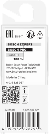 Fresa para router Bosch PRO, redondeo de radio, 1,6 mm, vástago de 8 mm.