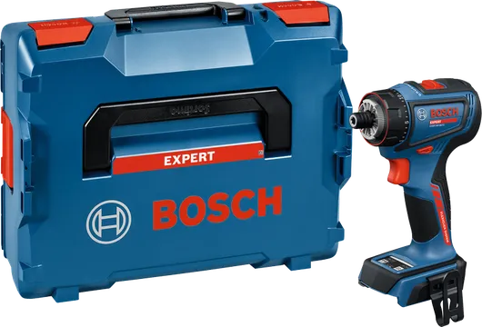 Taladro inalámbrico Bosch EXSR18V-90FC con maletín de transporte.