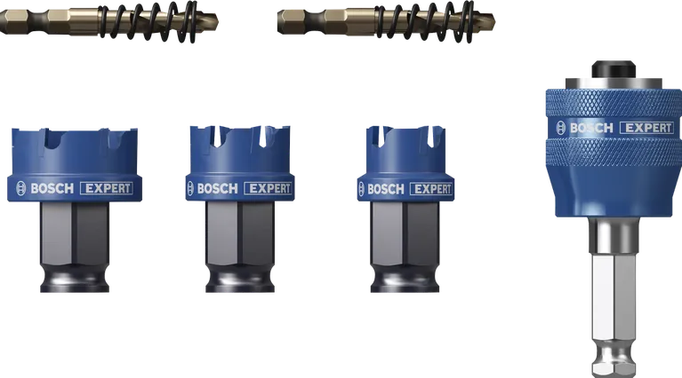 Juego de sierras de corona Bosch EXPERT Sheet Metal Power Change Plus, 6 piezas.