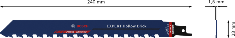 Hoja de sierra alternativa Bosch EXPERT para ladrillos huecos de 240 mm.