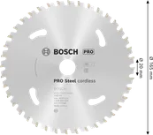 Hoja de sierra circular inalámbrica Bosch PRO Steel de 165 mm.