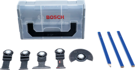 Juego de hojas multiherramienta con revestimiento Bosch Best of PRO en Mini L-Boxx.