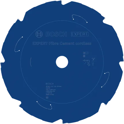 Hoja de sierra circular a batería Bosch EXPERT para fibrocemento, 305 mm.