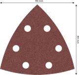 Hoja de lija Bosch PRO F460 93x93 mm G120 6 agujeros.