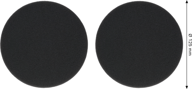 Juego de 2 esponjas de pulido Bosch de 125 mm con acabado brillante.