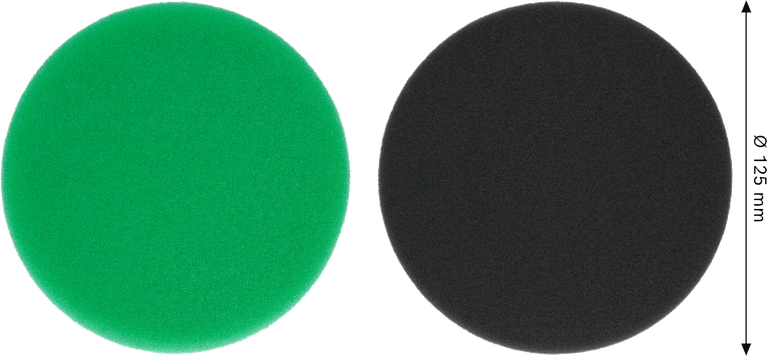 Juego de esponjas de pulido Bosch 125 mm para acabado y corte.