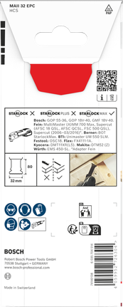 Hoja de corte para madera Bosch Starlock 32×80 mm.
