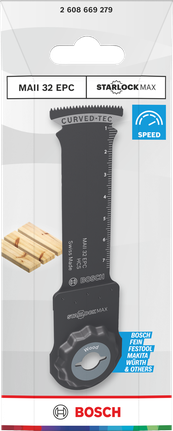 Hoja de corte para madera Bosch MAII 32 EPC Starlock 32×80 mm.