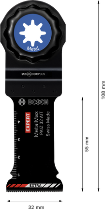 Hoja de corte por inmersión Bosch EXPERT PAIZ 32 AIT MetalMax para metal.