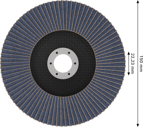 Disco de láminas Bosch X451 150mm G40 para desbaste de metales.