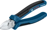 Alicates de corte diagonal Bosch de 160 mm para cortar cables.