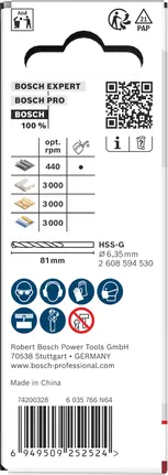 Sierra de corona multimaterial Bosch de 20 x 40 mm para madera y metal.