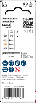 Sierra de corona multimaterial Bosch con mandril de 32 x 40 mm.