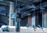 Detector térmico con sondas para medir la temperatura en una obra de construcción.
