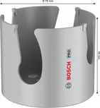 Sierra de corona roscada para materiales de construcción Bosch PRO de 76 mm.