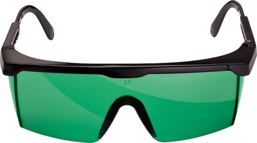 Gafas láser Bosch , tintadas en verde, para visión láser.