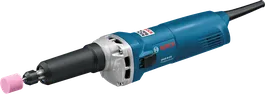 Amoladora recta Bosch GGS 8 CE con punta de amolar rosa.