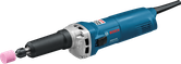 Amoladora recta Bosch GGS 8 CE con punta de amolar rosa.