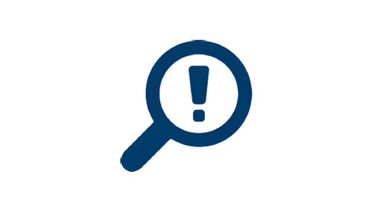 Logotipo de Bosch Professional: lupa azul con signo de exclamación en el centro.