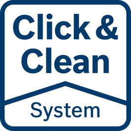 Click & Clean -järjestelmä – 3 erinomaista etua Erinomainen näkyvyys työstettävälle pinnalle: näin työt sujuvat tarkemmin ja nopeammin
Häiritsevä pöly poistetaan välittömästi: tämä suojaa terveyttäsi
Vähemmän pölyä: tämä lisää työkalun ja tarvikkeiden käyttöikää
