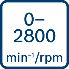 Kuormittamaton nopeus 0-2 800 r/min 