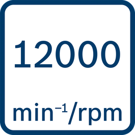 Kuormittamaton nopeus 12 000 r/min 