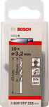 Bosch HSS-R-pitkät poranterät metallille, halkaisija 3,2 mm.