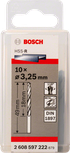 Bosch HSS-R -pitkäporanterät 3,25 mm DIN 1897 -pakkaus.