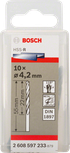 Bosch HSS-R -pitkäporanterät 4,2 mm DIN 1897 -pakkaus.