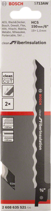 Bosch S713AW pistosahan terä kuitueristeelle.