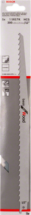 Bosch S 1617 K 12″ puukkosahanterä.