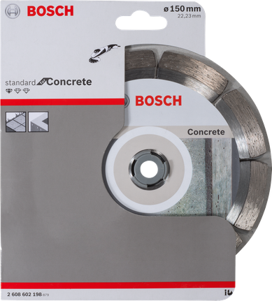 Bosch 150 mm:n betonikatkaisulaikka vakiokäyttöön.