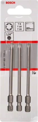 Bosch 3-osainen 89 mm:n erittäin kova ruuvimeisselin kärkisarja.