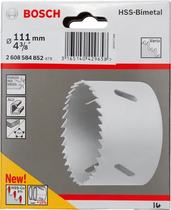 Bosch HSS-Bimetal 111 mm:n reikäsaha metallille ja PVC:lle.