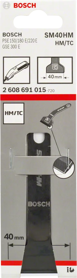 Bosch SM 40 HM kaavinterä 40 mm materiaalien poistamiseen.