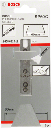 Bosch -kaavin SP 60 C jousiteräksestä, leveys 60 mm.