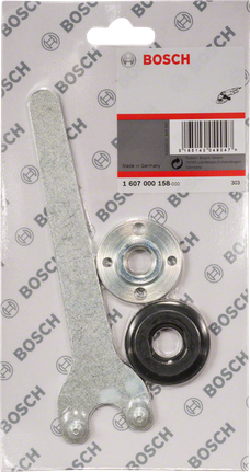 Bosch 3-osainen kiinnityselementtisarja pienelle kulmahiomakoneelle.