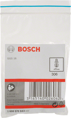 Bosch 6 mm:n holkki lukitusmutterilla.
