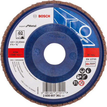 Bosch lamellihiomalaikka X551 Expert for Metal, karkeus 40.