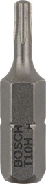 Bosch T10H Security-Torx -ruuvimeisselin kärki, erittäin kova.