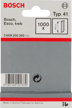 Bosch -tappityyppi 41 14 mm:n niitit.