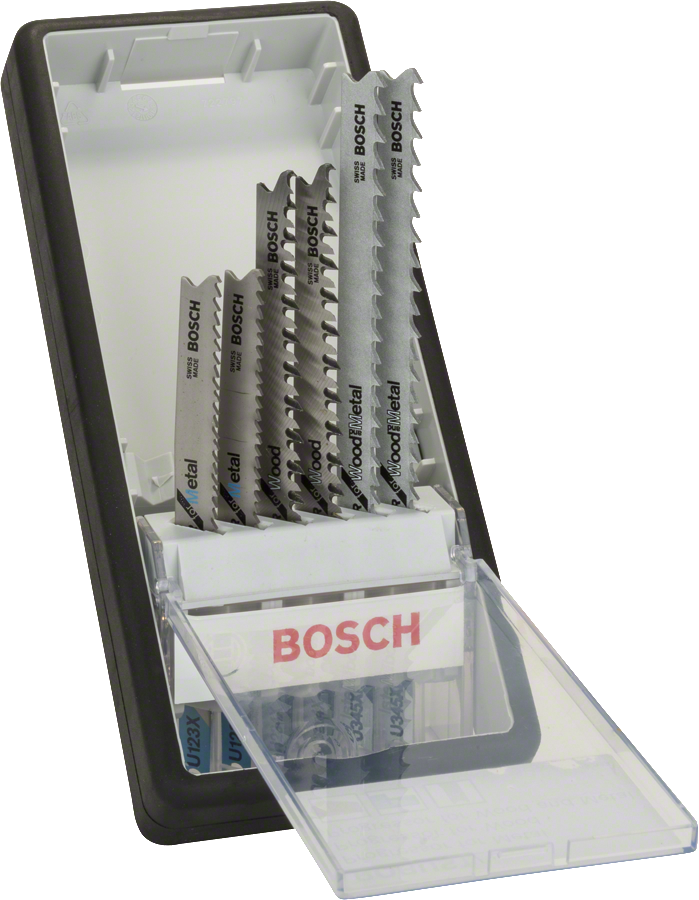 Bosch 6-osainen Robust Line -pistosahan teräsarja puulle ja metallille.