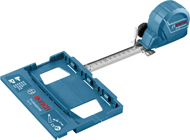 Bosch KS 3000 FSN SA -järjestelmälisävarusteilla ja mittausoppaalla.