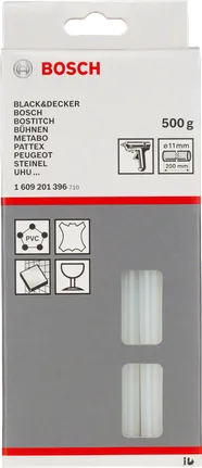 Bosch -liimapuikko 11 mm 200 mm 500 g pakkaus.